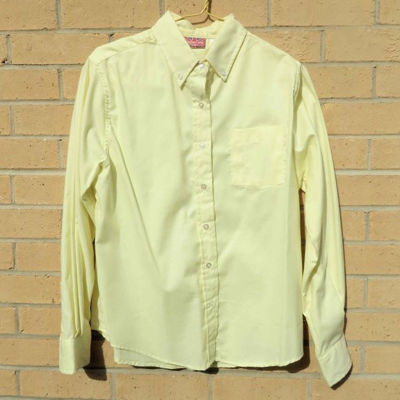 Cherry Stix Ltd. Yellow Button-Down Shirt size L - preowned - Picture 1 of 2